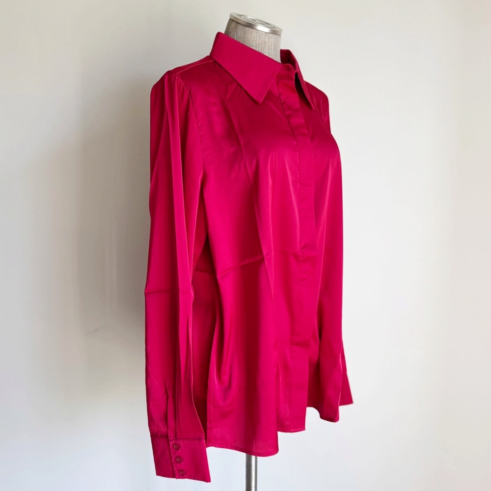 NWT Andrea Iyamah Ruby Red Blouse - Picture 4 of 13